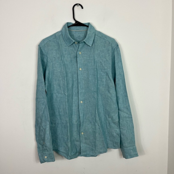 M&S COLLECTION Pure Linen Shirt Mint Sz S - Picture 4 of 13